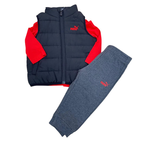 Set 3P 12M PFA24V23-11505-001 Puma Negro Rojo