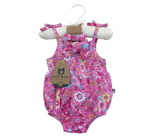Set 2P 6-9M G052G201 Rabbit + Bear Fiusha Flores