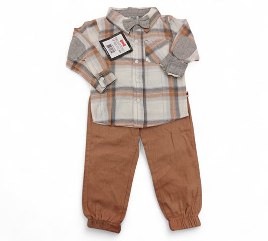Set 2P 3T D84251 Cuadros Beige Dapper Dude