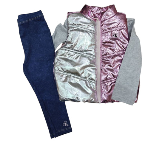 Set 3P 24M CKFHi0iP Plata Rosa Calvin Klein
