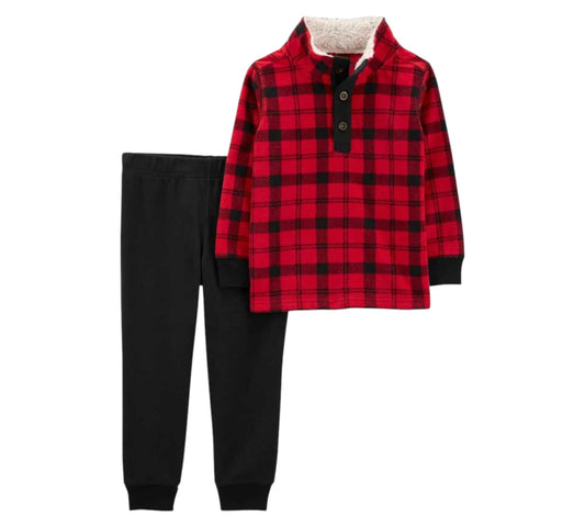 Set 2P 4T 2N949710 Rojo Cuadros Carter's Navidad