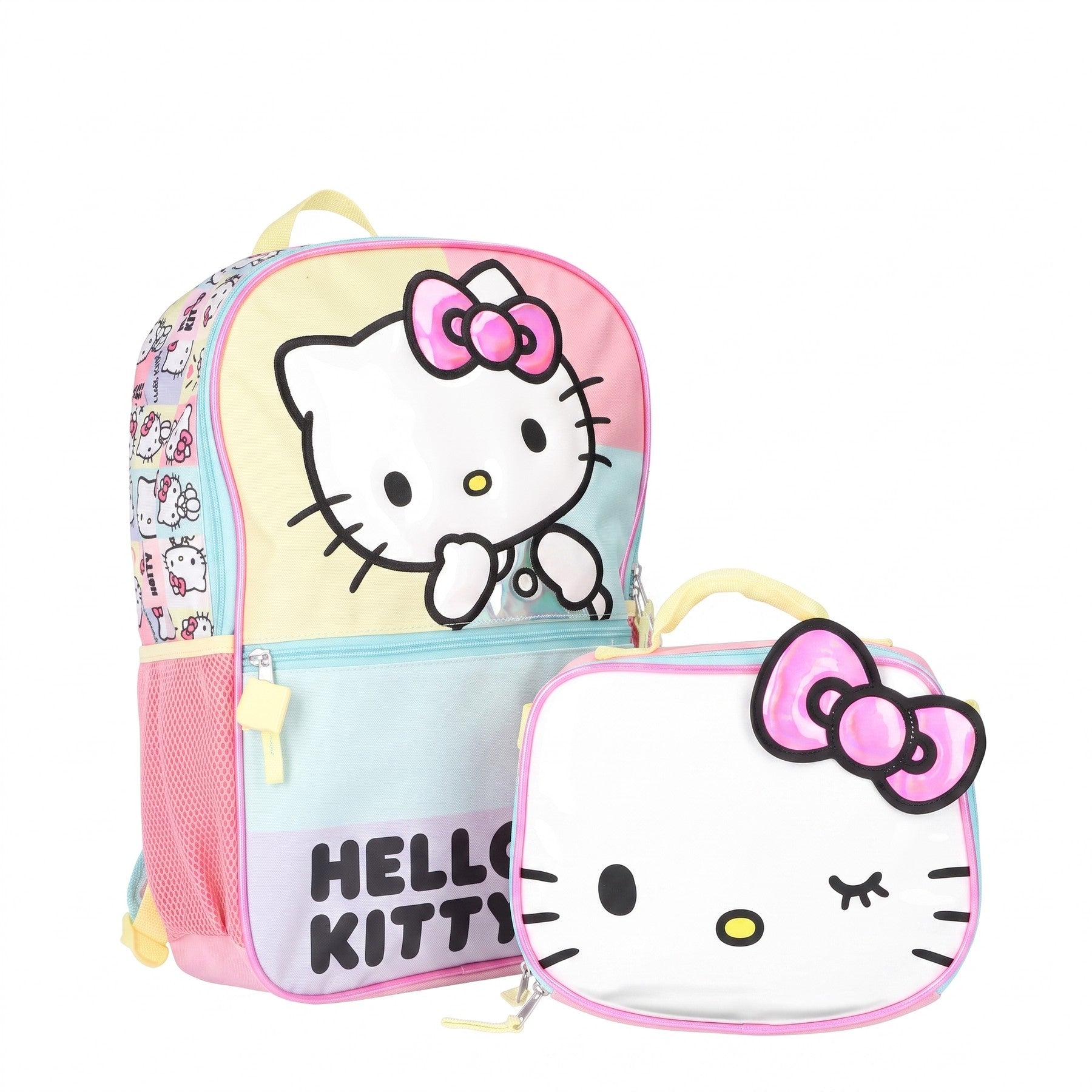 Mochila escolar 17 pulgadas Hello Kitty pastel