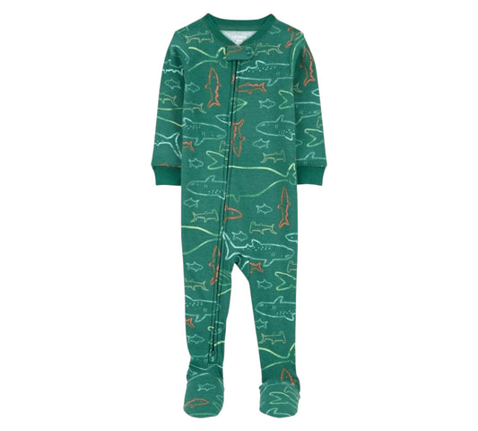 Mameluco 24M 1Q550310 Tiburon Verde Carters