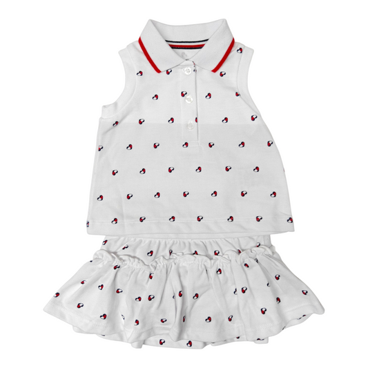 Set 2P Nina Talla 6-9M Style TGSHi210-100 Tommy Hilfiger Blanco