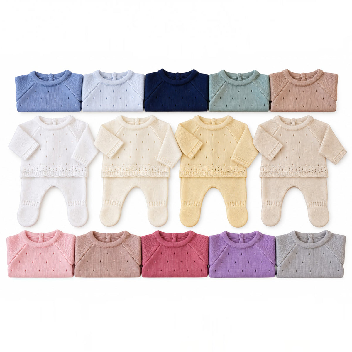 Set Tejido 2P Niña Niño Varios Colores — Sweet Regina
