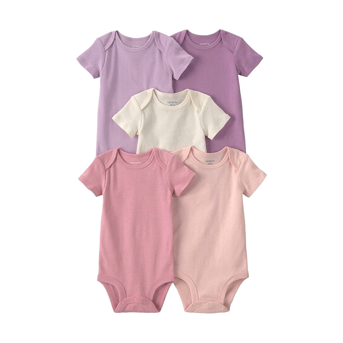 Pañaleros 5P Niñas Carters Colores Liso