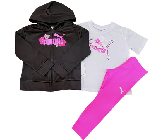 Set 3P 6T PGF25-19391 PUMA Negro/Rosa