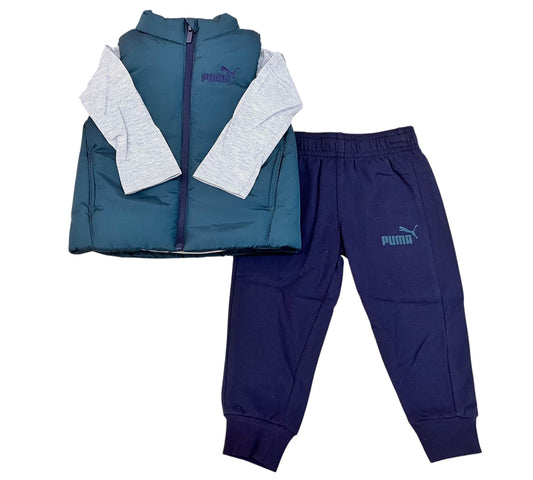 Set 2P 5T PBF25-19337 PUMA Chaleco Verde/Negro