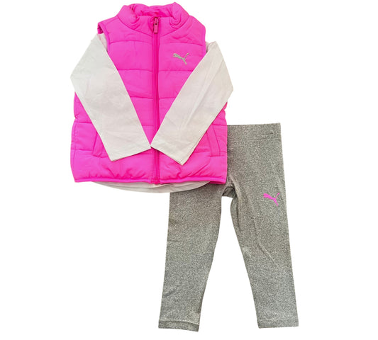Set 3P 6T PGF25-19393 PUMA Chaleco Rosa/Gris