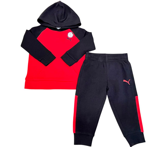 Set 2P 2T PBF25-19315 PUMA Negro/Rojo
