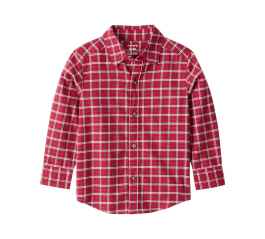 Camiseta 5T 2T628410 Carters Cuadros Roja