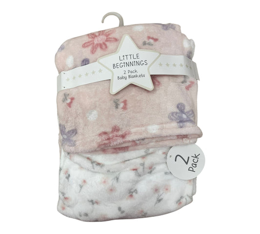 Cobija 2P GS72501 Little Beginnings Rosa/Blanca Florecitas
