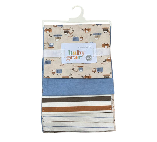 Sabanas Franela 4P BB2000025 BabyGear Máquinas