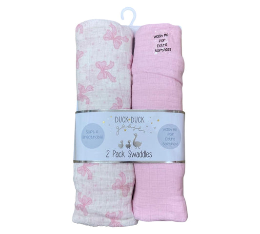Sabanas Muselina 2P D05582 DuckDuck Moños/Rosa