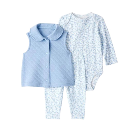 Set 3P 18M 1U143910 Carters Florecitas Azul