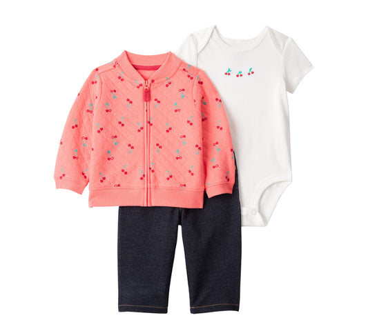 Set 3P 9M 1U062610 Carters Cerecitas/Coral