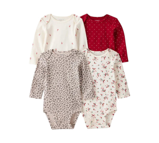 Pañaleros 4P 9M 1T580910 Carters Florecitas Beige/Animal Print