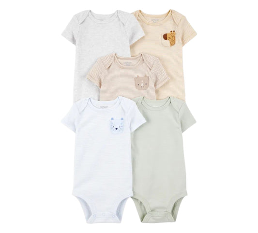 Pañaleros 5P Niño Talla PRE Style 1T217810 Carters Animalitos Rayas