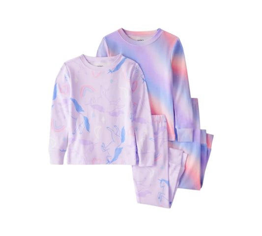 Pijama 4P 3T Niña 2T522910 Carters Unicornios Lila