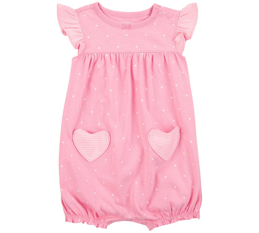 Romper 9M Niña 1S488210 Carters Corazones Rosa