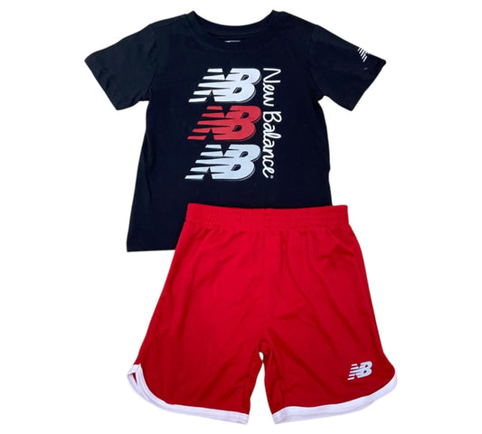 Set 2P 4T Niño LAC41L30BK New Balance Negro Rojo