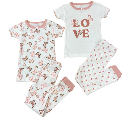 Pijama 4P 3T WF1300007 Floral Threads Mariposas/Corazones