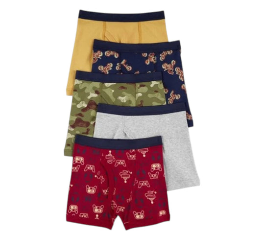 Bóxer 5P 14T Niño 3O054610 Carters Camuflaje Verde/Amarillo