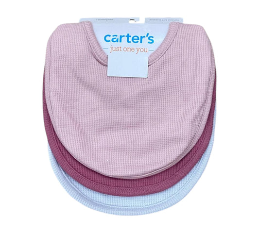Baberos 3P Niña 1T198910 Carters Rosa/Gris