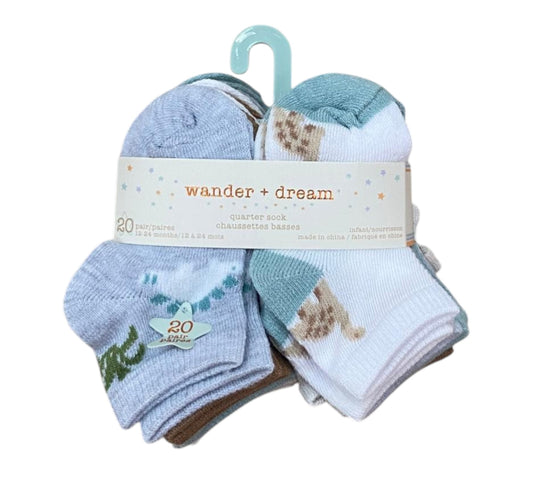 Calcetines 20P 12/24M Niño WD0031B Wander+Dream Dinos