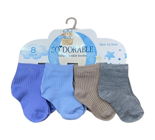 Calcetines 8P 12/24M Niño SD972605 So Adorable Café/Azul
