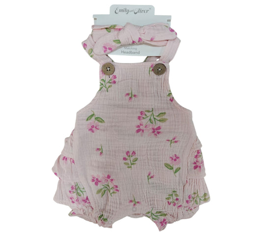 Romper 2P Niña E131J201 Emily and Oliver Floral Rosa
