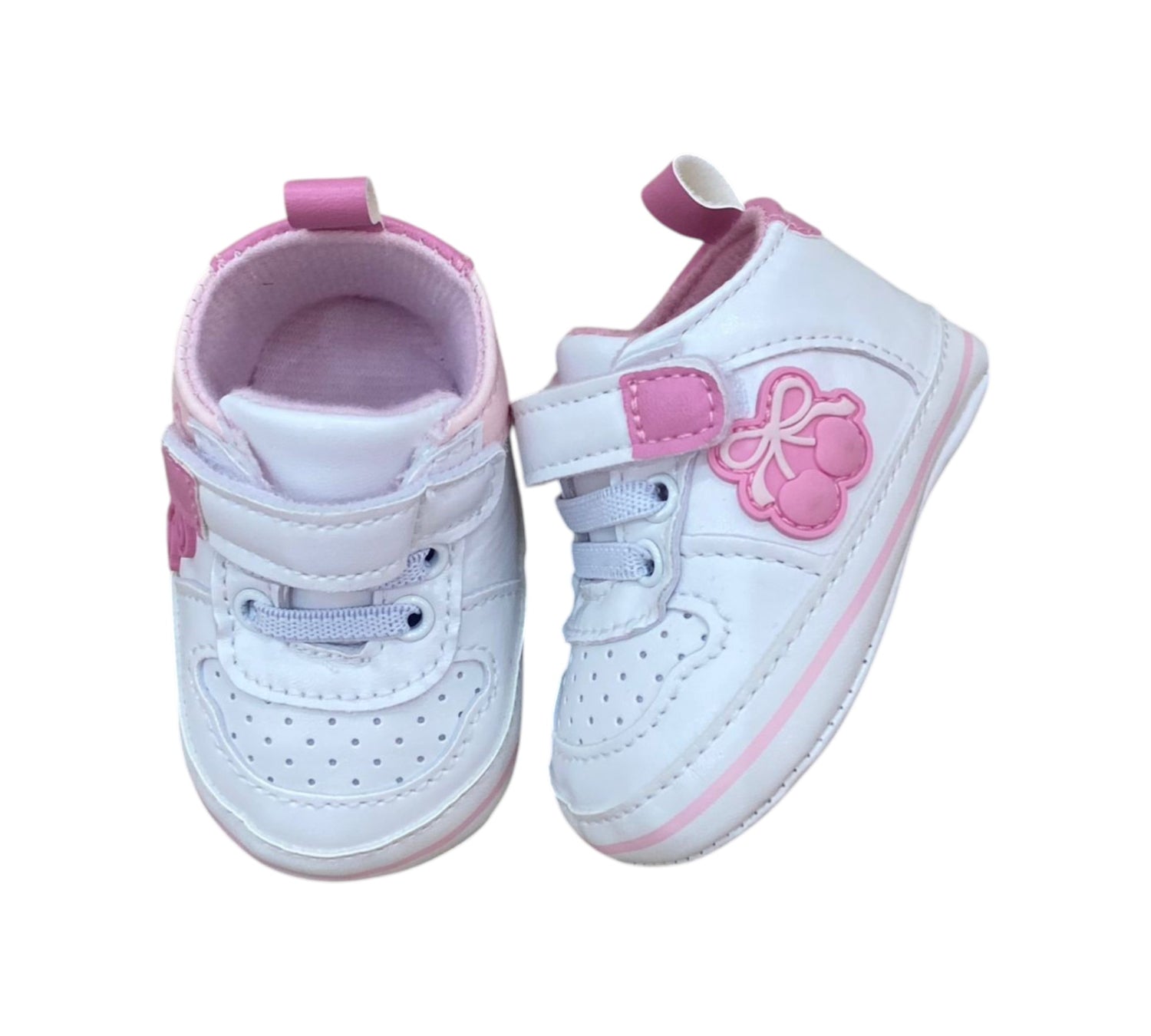 Tenis 0/3M Niña First Steps Moños Rosa