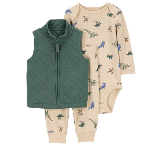 Set 2P Niño Talla 18M Style 1T417810 Carters Child Of Mine Verde Dinos