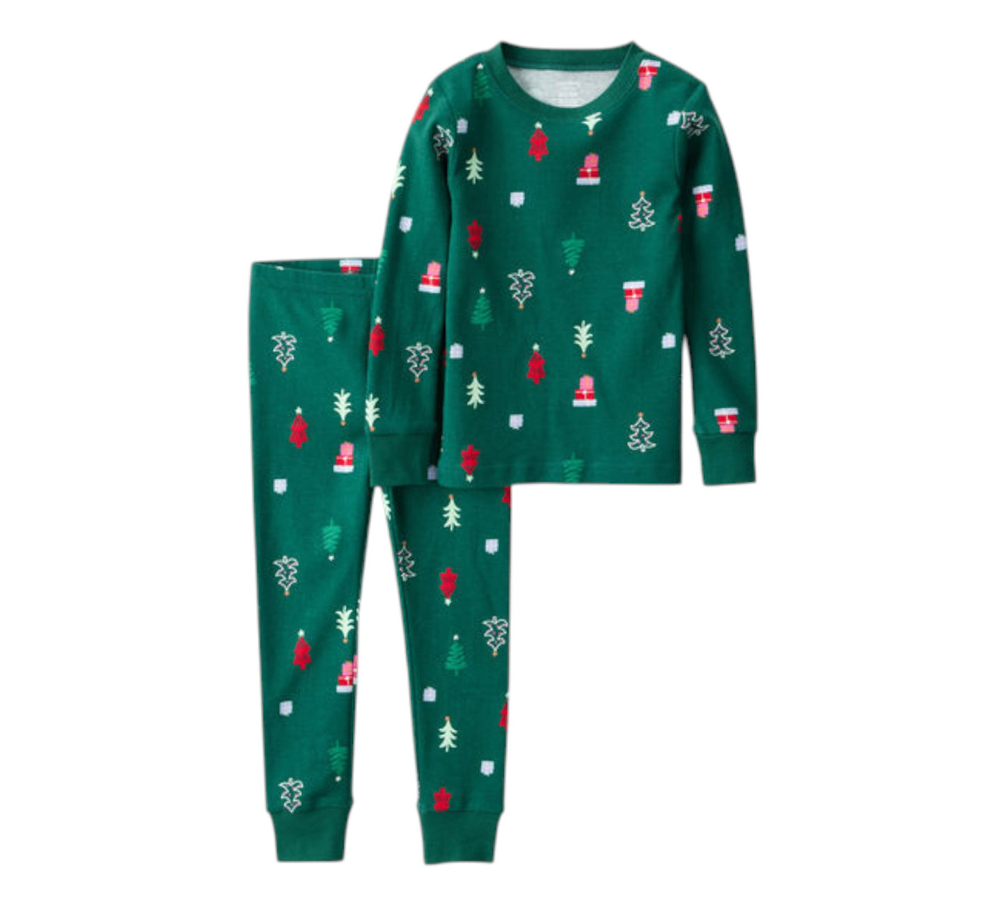 Pijama Unisex Carters - Verde Navideño Talla 7T - Style 3T968410