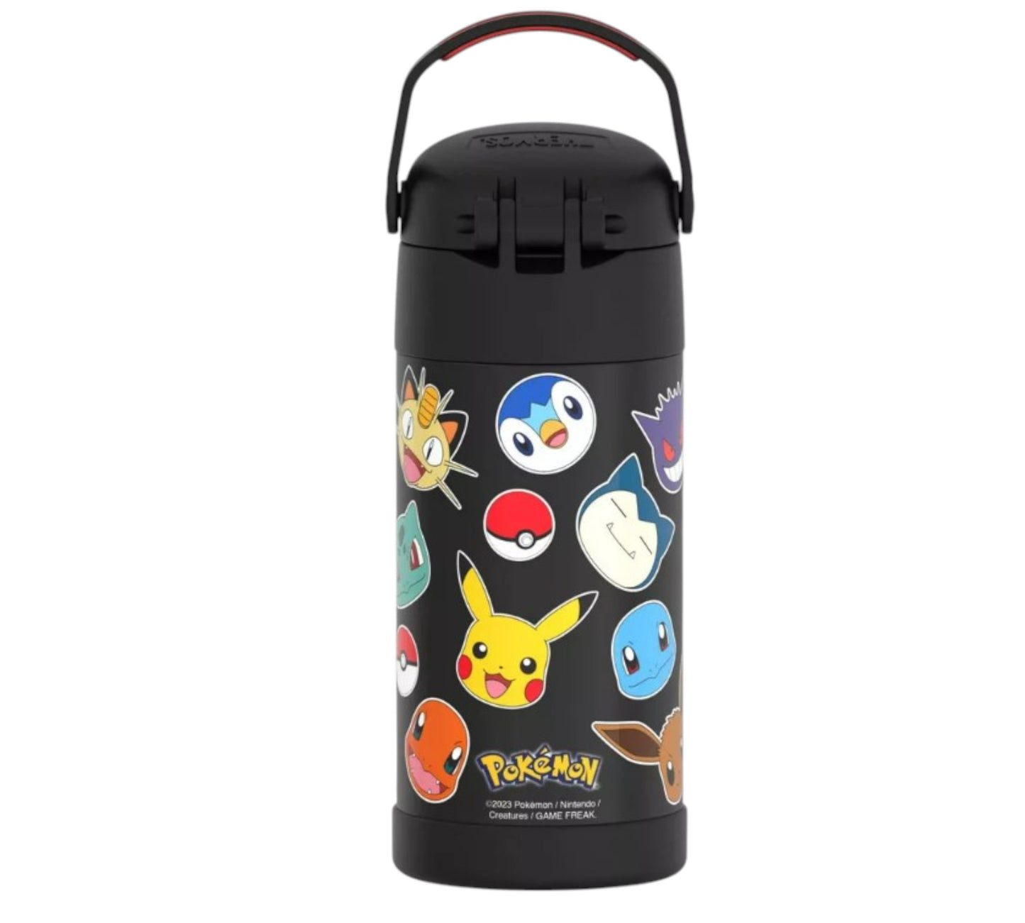 Termo 355ML Estampado Pokémon Negro