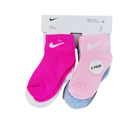 Calcetines 6P 2/4T PN003AFN NIKE Rosa/Gris
