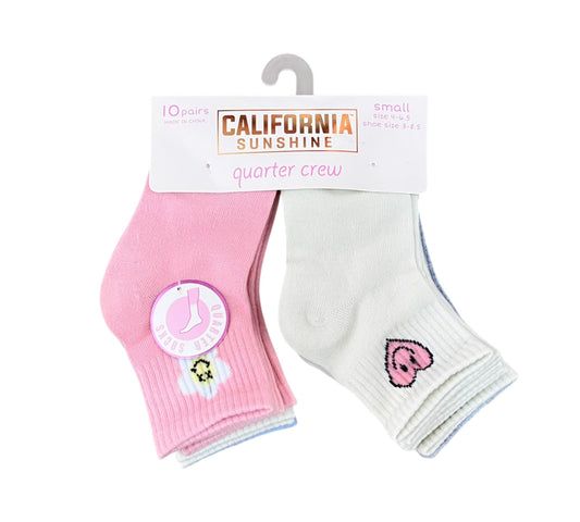 Calcetines 10P 4/6T SK1703 California Sunshine Flor/Corazón Beige