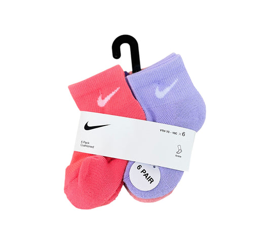 Calcetines 6P 2/3T NIKE Coral/Morado