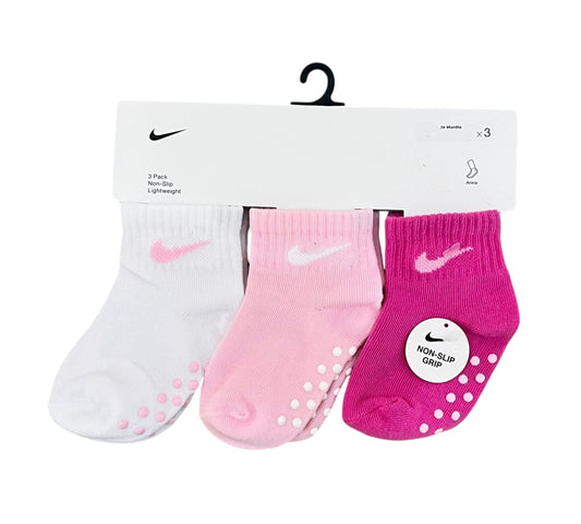 Calcetines 3P 6/12M MN005310A NIKE Rosa/Blanco