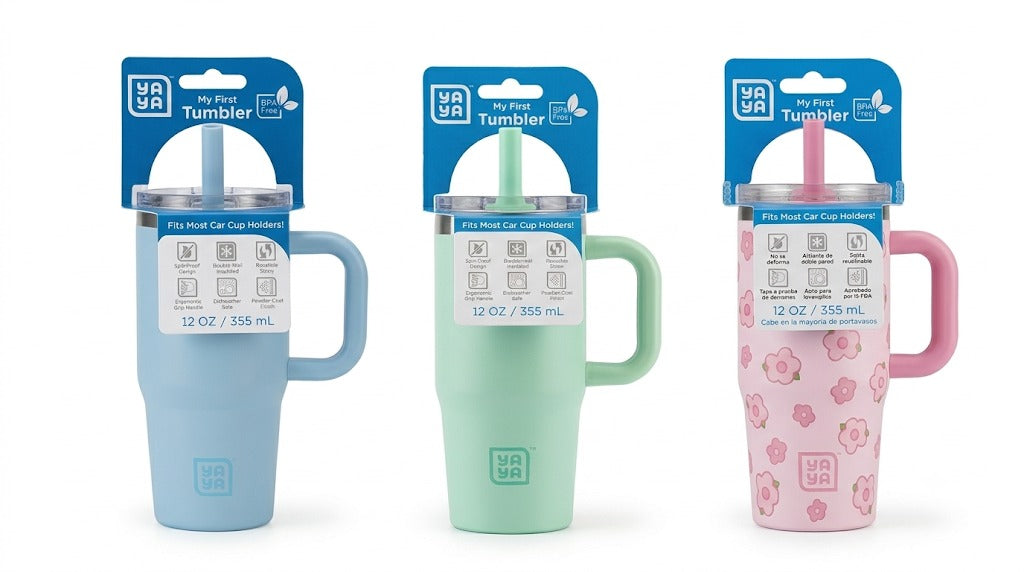 Vaso tumbler de 355 ml para niño o niña, marca YAYA