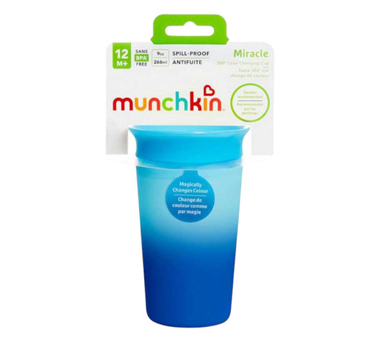 Vaso Entrenador Miracle 12M+ 9oz 360° Color Changing Azul Munchkin