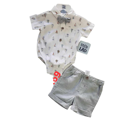 Set 3P 3-6M RN167639 Veleros Verde Little Lad
