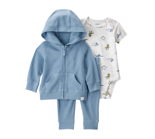 Set 3P 18M 1T473810 Carters Dinosaurios/Azul