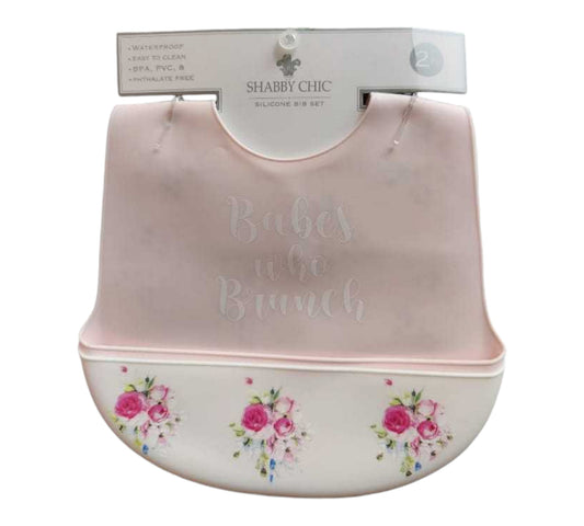 Baberos Silicone 2P Shabby Chic AT3666 Rosa Flores