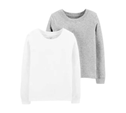 Playeras Interiores 2P 10/12A 3H738410 Blanco Gris Carter's